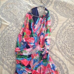 Jessica Simpson. Size 8. Floral colors. Chrome neckline.